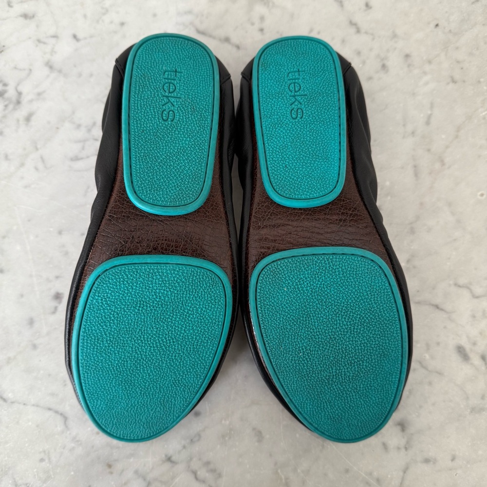 Tieks Black Leather Ballet Flats Shoes size 8 - Picture 5 of 7
